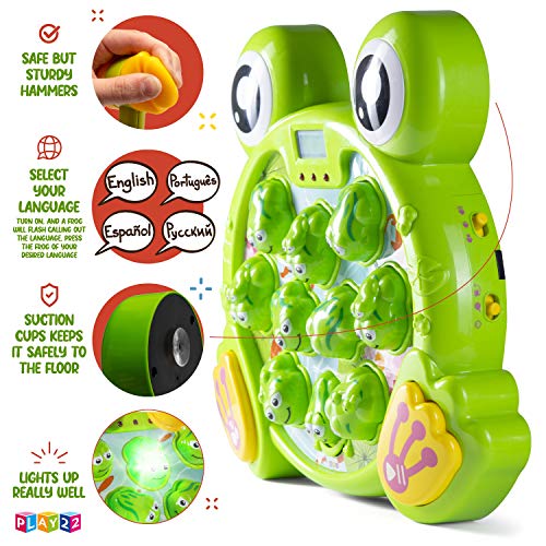 Play22 Whack A Frog Game - Interactive Whack A Frog Game for Toddler, Learning, Active, Early Developmental Toy, Fun Gift Boys and Girls, 2 Hammers Included - Original