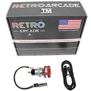 SpinTrack Arcade USB Spinner kit by RetroArcade.us, Perfect for MAME and Jamma Systems (Silver)