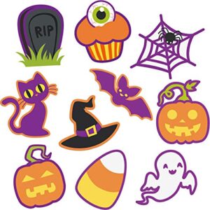 60 pieces halloween cut out accents colorful mini halloween cutouts paper decorations versatile diy pumpkins ghosts cutouts for fall bulletin board classroom school halloween party