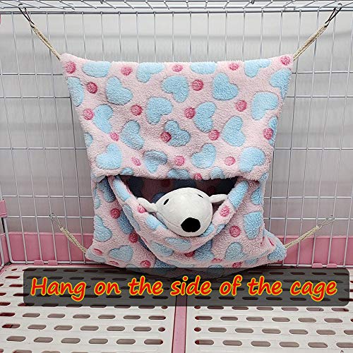 Oncpcare Envelope Shape Small Pet Hanging Nap Sack Sleep Bag Bed, Sugar Glider Cage Hammock, Guinea Pig Cage Accessories Bedding for Critter