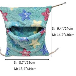 Oncpcare Envelope Shape Small Pet Hanging Nap Sack Sleep Bag Bed, Sugar Glider Cage Hammock, Guinea Pig Cage Accessories Bedding for Critter