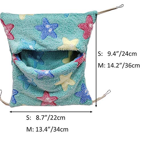 Oncpcare Envelope Shape Small Pet Hanging Nap Sack Sleep Bag Bed, Sugar Glider Cage Hammock, Guinea Pig Cage Accessories Bedding for Critter