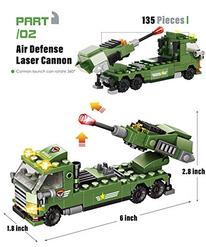 1162 Pieces Army Military Base Building Blocks Set, Army Combat Force Bricks Toy with Army Vehicle & Airplane, with Blocks Storage Box, Pretend War & Action Roleplay Toy Gift for Kids Boys Girls 6-12