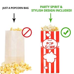 CUSINIUM Red Popcorn Scoop 16oz, Dredge and Popcorn Bags