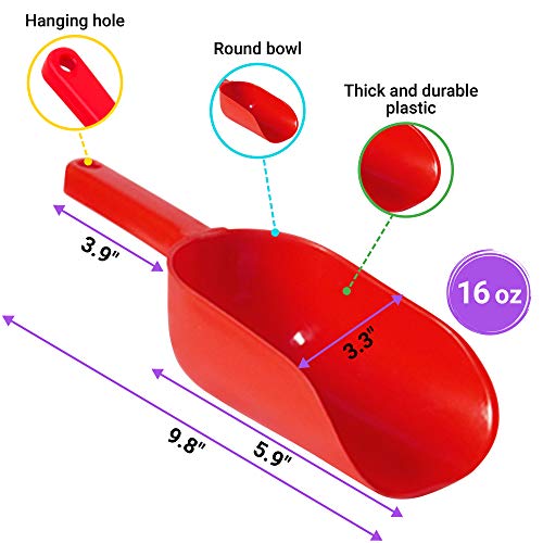 CUSINIUM Red Popcorn Scoop 16oz, Dredge and Popcorn Bags