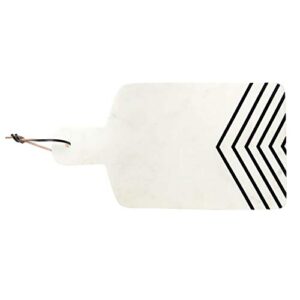 bloomingville white and black chevron marble cheese cutting board