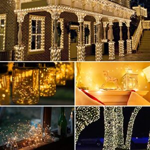 SIYOO Solar String Lights Outdoor 2 Pack LED Solar Powered Fairy Lights with 8 Lighting Modes Waterproof Decoration Copper Wire Lights for Garden Patio Gate Yard Party Wedding Indoor Bedroom