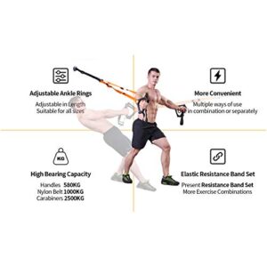 Moulyan Bodyweight Resistance Training Straps Complete Home Gym Fitness Trainer kit for Full-Body Workout Easy Setup Gym Home Outdoors