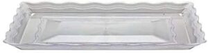 plastic rectangular wave serving tray - 18” x 12” | clear | 1 pc