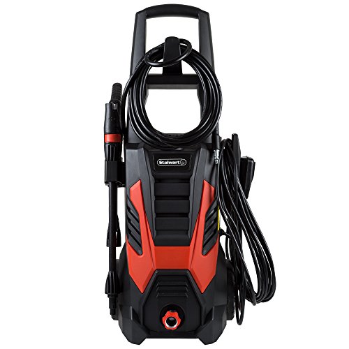 Stalwart Electric Powered Pressure Washer Electric Powered, 2000 PSI (Power Washer for Cleaning Driveways, Patios, Decks, Cars and More), Red