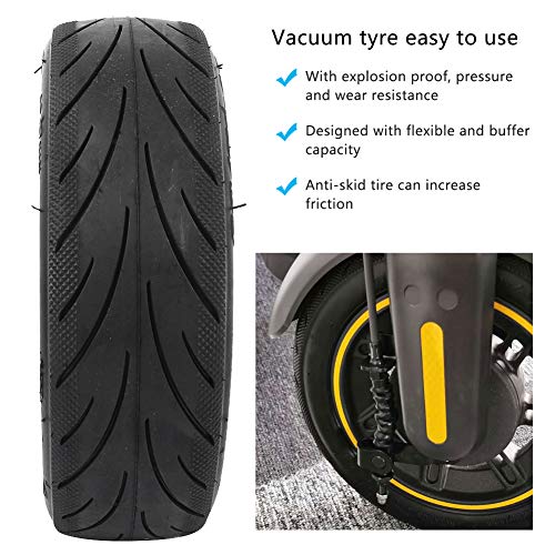 Keenso Electric Scooter Tires, Electric Scooter Outer Tire Solid Rubber Electric Scooter Vacuum Outer Tire Replacement for Scooter Max‑G30