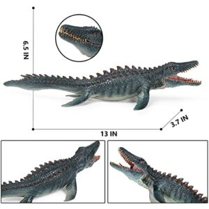 Gemini& Genius Dinosaur Toys Mosasaurus with Movable Jaw Large Sea Monster Dinosaur Ocean Shark Figure Toys Collection or Gift for Kids