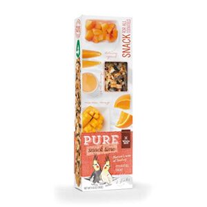 witte molen pure cockatiel gourmet seed mixture and sticks (cockatiel, cockatoo, conure and bourke parrot) (pure seed sticks apricot orange, mango)