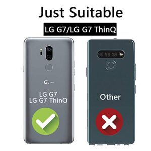 KEEPCA for LG G7 ThinQ Case,LG G7 Phone case,Slim Thin Soft Flexible TPU Rubber Gel Silicone Anti-Scratch Shockproof Carbon Fiber Protective Cases Cover for LG G7 ThinQ,Brushed Black