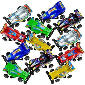 artcreativity 2.5 inch pull back race cars for kids, set of 12, pullback toy cars in assorted colors, birthday party favors for boys and girls, goodie bag fillers, small carnival and contest prize