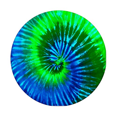 Tie Dye Retro Blue and Green Design PopSockets Swappable PopGrip