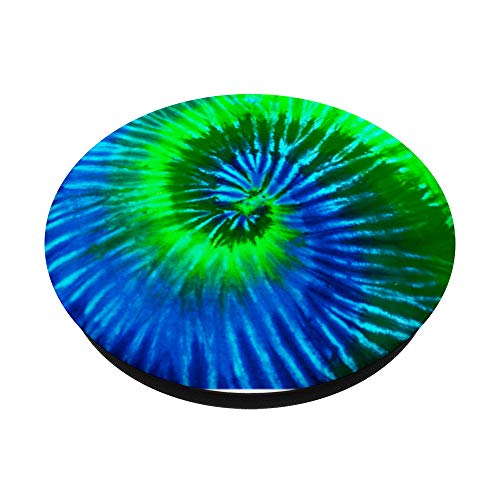 Tie Dye Retro Blue and Green Design PopSockets Swappable PopGrip