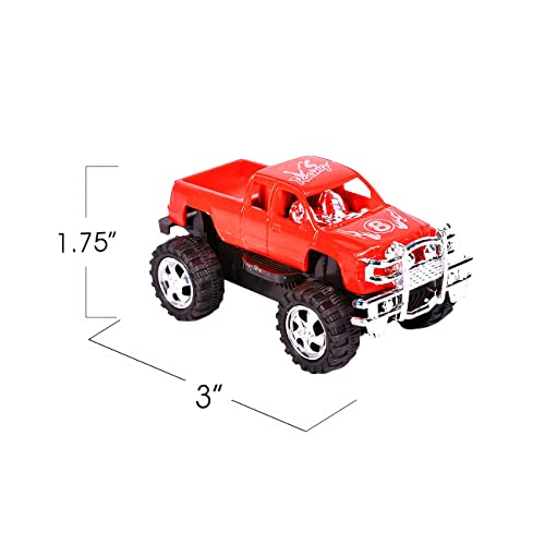 ArtCreativity 3 Inch Pull Back Mini Pickup Trucks for Kids, Set of 12, Pullback Racers in Assorted Colors, Birthday Party Favors for Boys & Girls, Goodie Bag Fillers, Small Carnival & Contest Prize