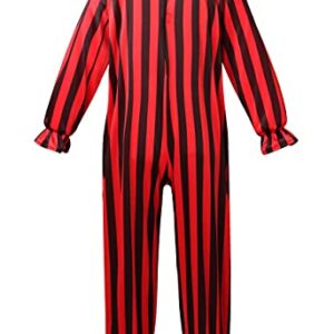 yolsun Clown Costume for Kids with Wig Scary Halloween Dress Up (10-12 Years) Red/Black