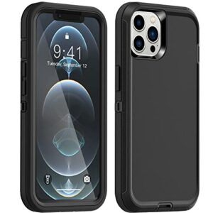 aicase compatible with iphone 12/compatible with iphone 12 pro case (2020) 6.1-inch, drop protection rugged heavy duty case, shockproof/drop/dust proof 3-layer protective tough durable cover