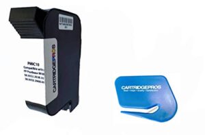 cartridge pros brand pmic10 ink cartridge compatible with fp postbase mini postage machine. includes cartridge pros brand letter opener for the office