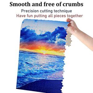 Jigsaw Puzzles 1000 Pieces for Adult,Hawaii Sunrise Over Beach,Interesting Wooden Puzzles Toys（19.7 X 29.5 inch） Artwork Art Large Size Jigsaw Puzzle Toy for Educational Gift Home