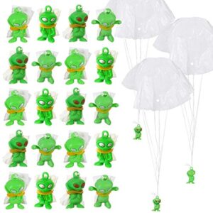 ArtCreativity Alien Paratroopers with Parachutes, Bulk Pack of 144, Vinyl Parachute Toys, Durable Plastic Guys Playset, Fun Parachute Party Favors, Goody Bag Stuffers, for Boys and Girls