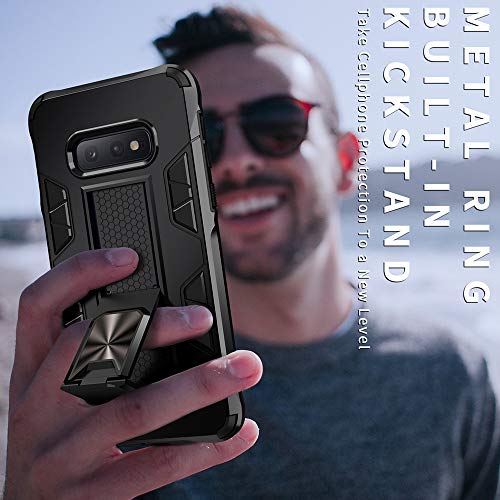 Samsung Galaxy Note 8 Case Military Grade Built-in Kickstand Case with Stand Holder Armor Heavy Duty Shockproof Cover Protective Case for Samsung Galaxy Note 8 Phone Case (Black)