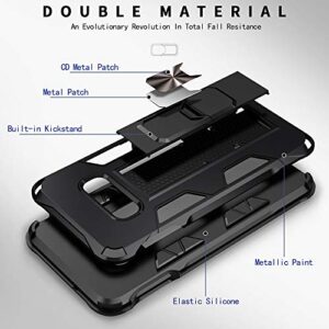 Samsung Galaxy Note 8 Case Military Grade Built-in Kickstand Case with Stand Holder Armor Heavy Duty Shockproof Cover Protective Case for Samsung Galaxy Note 8 Phone Case (Black)