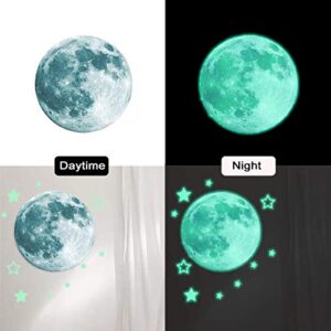 334pcs Glow in The Dark Stars Stickers, Luminous Stars and Moon Wall Stickers Decor for Kids Bedroom or Birthday Gift, Wall Decals for Any Room, Bright and Realistic