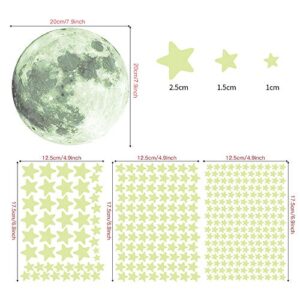 334pcs Glow in The Dark Stars Stickers, Luminous Stars and Moon Wall Stickers Decor for Kids Bedroom or Birthday Gift, Wall Decals for Any Room, Bright and Realistic