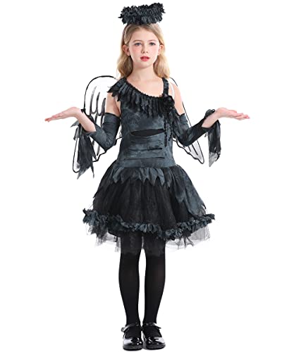 Seasons Girls Fallen Angel Costume For Tween(10-12)