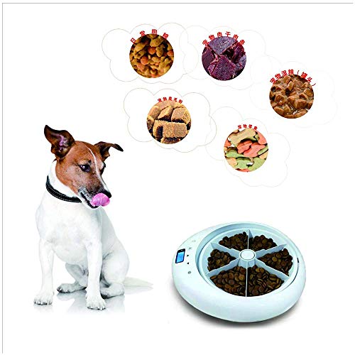 Automatic Timing Pet Feeder Food Dispenser, Smart LED Display Feeder with Digital Timer for Cats and Puppies