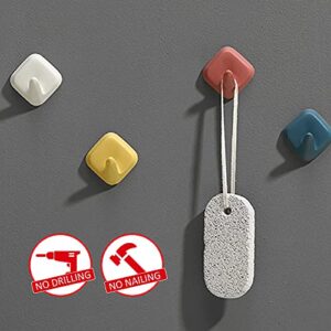 NovaHome Adhesive Wall Hooks for Hanging Decorative Plastic Hooks Heavy Duty (11 lbs/5kg) Towel Hooks Coat Hooks for Wall Key Hook Hanging for Kitchen Shower Door Home Improvement 4 Pack