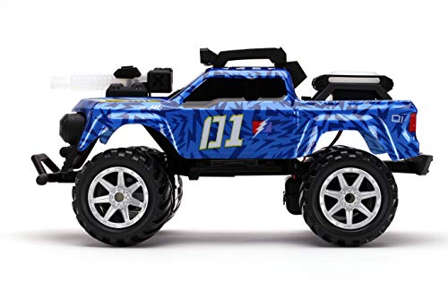 Jada Toys Battle Machines 1:16 Laser Combat RC Remote Control Car 2-Pack, 2.4 GHZ Red/Blue Truck, Toys for Kids and Adults (251109005)