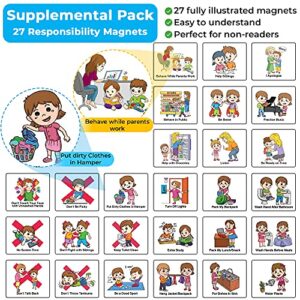 kanru Star Reward Chart Supplemental Pack – 27 Responsibility Magnets