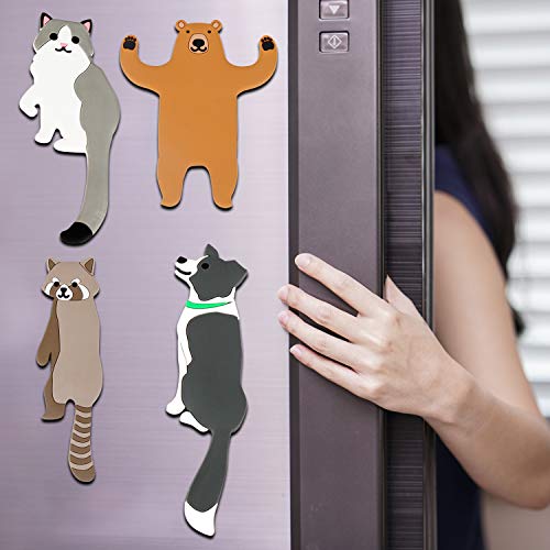Animal Decorative Cute Wall Hooks – Pack of 4 Adhesive Hangers – Extremely Durable & Functional – Self-Adhesive Hooks – Waterproof and Reusable – No Drilling Nailless – Hooks for Hanging