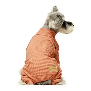 Fitwarm Turtleneck Thermal Dog Clothes Puppy Pajamas Doggie Outfits Cat Onesies Jumpsuits Salmon Small