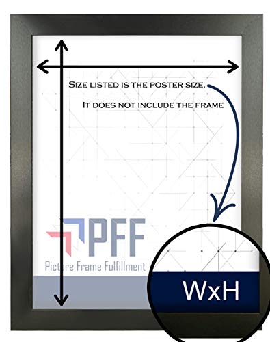 22"x28" Picture Frame | Puzzle Frame | Poster Frame | 1.25" Black MDF | Plexiglass and Hanging Hardware Included | Set of 4