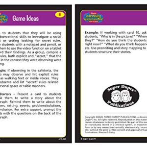 Super Duper Publications | Photo Understanding Inferences and More! Super Fun Deck | Critical Thinking Flash Cards | Great for Autistic Children | Ask Literal, Inferential, or Expansion Questions