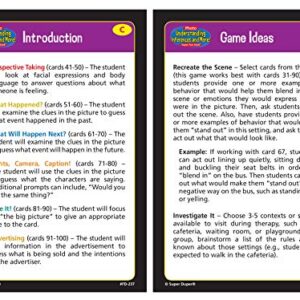 Super Duper Publications | Photo Understanding Inferences and More! Super Fun Deck | Critical Thinking Flash Cards | Great for Autistic Children | Ask Literal, Inferential, or Expansion Questions