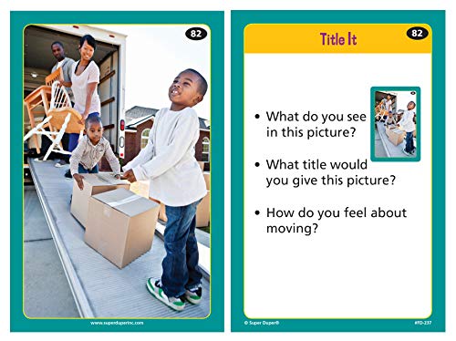 Super Duper Publications | Photo Understanding Inferences and More! Super Fun Deck | Critical Thinking Flash Cards | Great for Autistic Children | Ask Literal, Inferential, or Expansion Questions