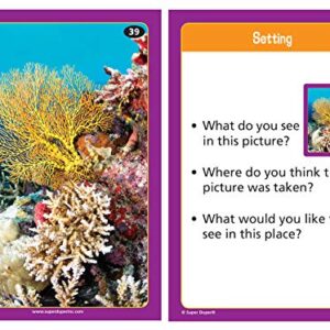 Super Duper Publications | Photo Understanding Inferences and More! Super Fun Deck | Critical Thinking Flash Cards | Great for Autistic Children | Ask Literal, Inferential, or Expansion Questions