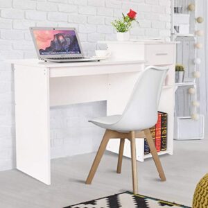 Multipurpose Home Office Writing Computer Desk, Modern Simple Study Desk Industrial Style Workstation Laptop Table with Storage Shelf -Workstation-Students Study Desk Wood Table