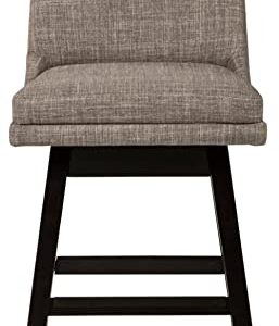 Signature Design by Ashley Tallenger 25" Upholstered Swivel Counter Height Barstool, 2 Count, Light Gray