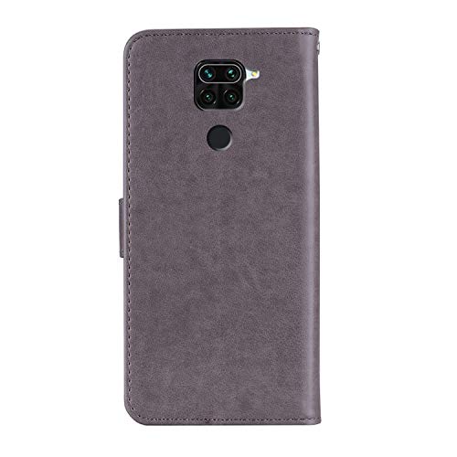 LEMAXELERS Redmi Note 9 Case Owl Pattern Glitter Sparkly Gems Shockproof PU Leather Wallet Cover Flip Stand Card Slots Magnetic Silicone Bumper Folio Case for Xiaomi Redmi Note 9 Gray YK