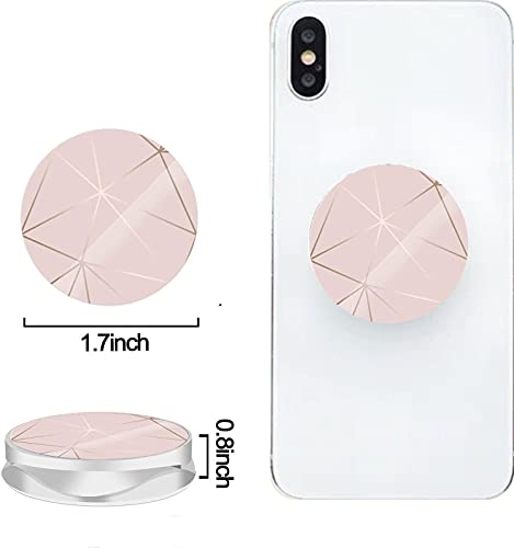 Cell Phone Stand Finger Holder - Pink Heart Rose Gold White Marble (3 Pack)