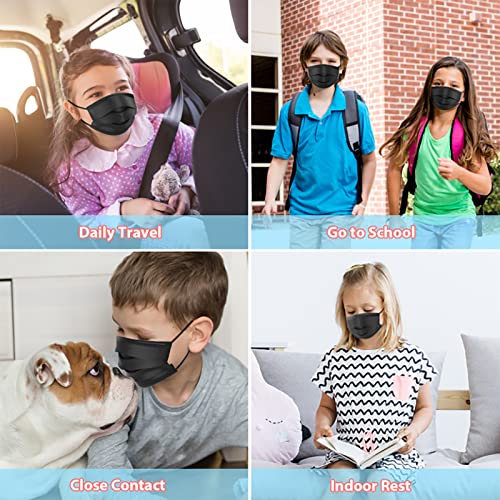 Kids Disposable Face Masks, 100 Pcs Childrens Disposable Face Mask, Disposable Kids Face Masks for Kids Boys Girls