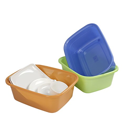 Dehouse 3-Pack 12 Quart Wash Basin, Dish Pan