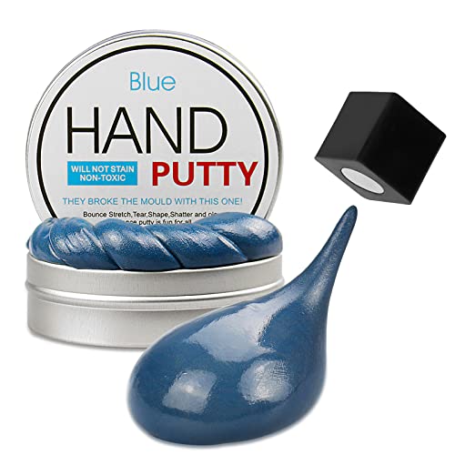 JAYEE Blue Magnetic Slime Putty, Magic Slime Hand Soft Putty with Upgraded Bigger Magnet Fidget Game Stress Relief Thinking Educational Toy Christmas Birthday Gifts for Boys Girls Adults(Blue)